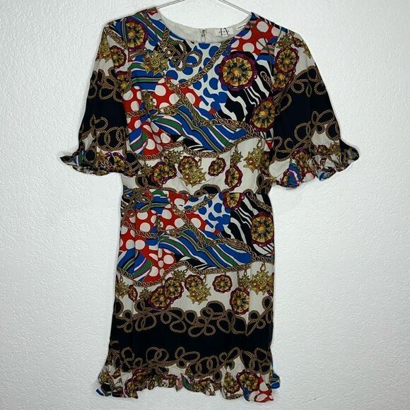 NWT RHODE Hailey Chain-print Cotton-voile Mini
Dress In Cream Multi Size 2 - Picture 2 of 16